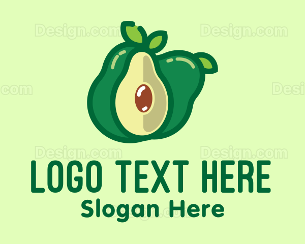 Fresh Avocado Fruit Logo