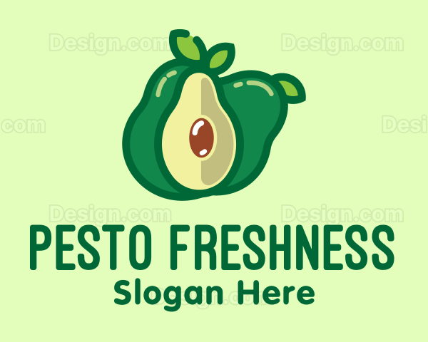 Fresh Avocado Fruit Logo