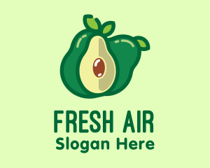 Fresh Avocado Fruit  logo design