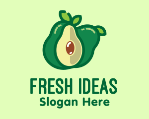 Fresh Avocado Fruit  logo design