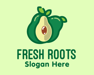 Fresh Avocado Fruit  logo design