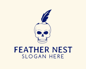 Scary Skull Feather Quill logo