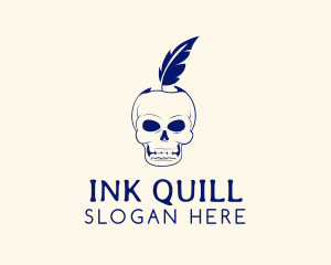 Scary Skull Feather Quill logo