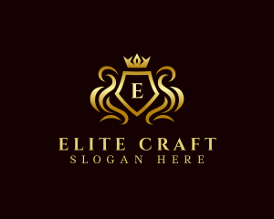 High End Crown Shield logo design