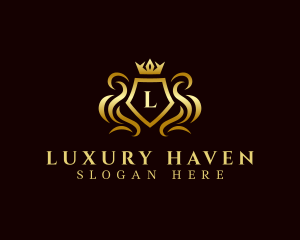 High End Crown Shield logo design