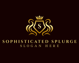 High End Crown Shield logo design