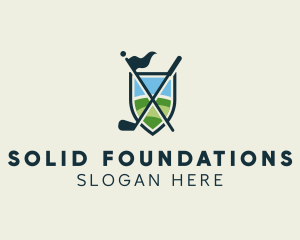 Golf Club Flagstick Course Logo