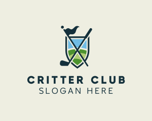 Golf Club Flagstick Course logo design