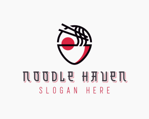 Japanese Ramen Bowl logo design