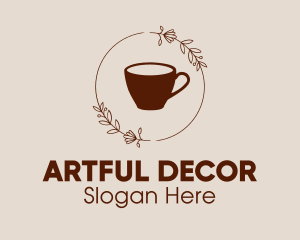 Coffee Cup Flowers logo design