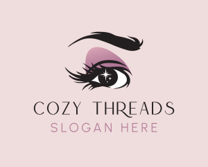 Beauty Eyelashes Sparkle logo design