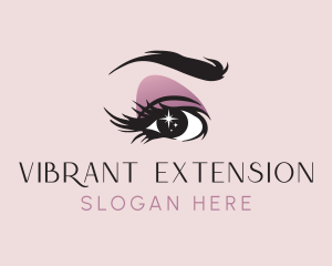 Beauty Eyelashes Sparkle logo design