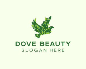 Green Eco Dove logo design