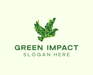 Green Eco Dove logo