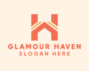 Orange House Letter H Logo