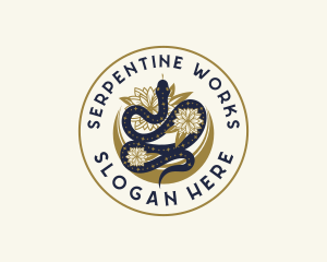 Flower Serpent Snake logo