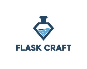 Diamond Lab Flask logo design