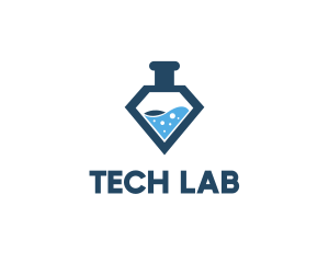 Diamond Lab Flask logo design