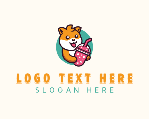 Dog Milkshake Drink logo