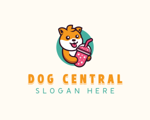 Dog Milkshake Drink logo design