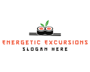 Sushi Japanese Chopsticks logo design