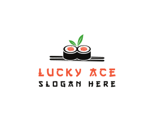 Sushi Japanese Chopsticks logo design