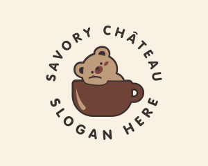 Cute Bear Cafeteria  logo design