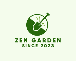 Landscaping Shovel Gardening logo design