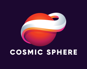 3D Planet Sphere logo design