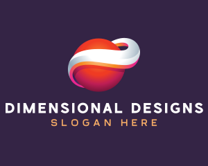 3D Planet Sphere logo design