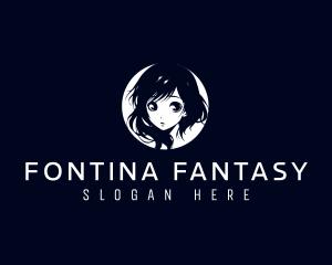 Anime Woman Avatar logo design