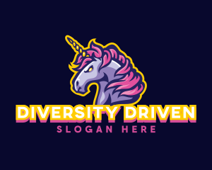 Unicorn Horse Gaming logo design