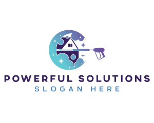 Pressure Washing Cleaning logo design