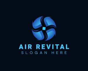 Turbine Air Conditioning Hvac logo design