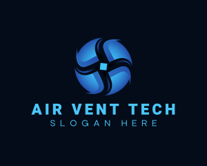 Turbine Air Conditioning Hvac logo design