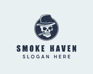 Skull Hat Cigar logo