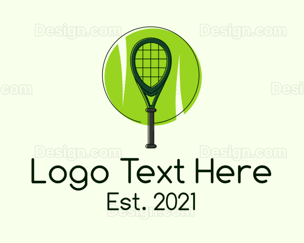 Tennis Racket Ball Logo