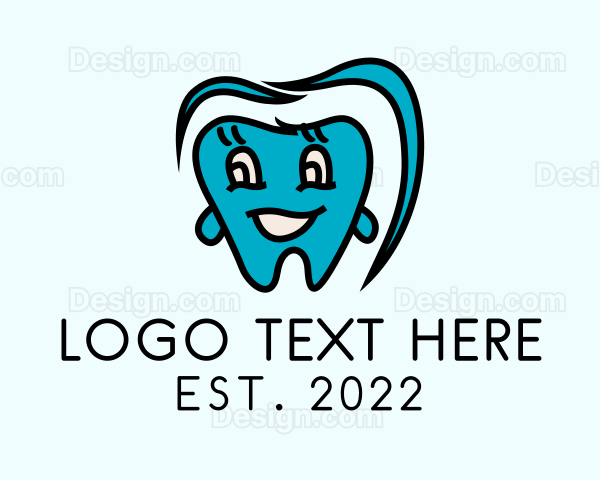 Pediatric Dental Cartoon Logo