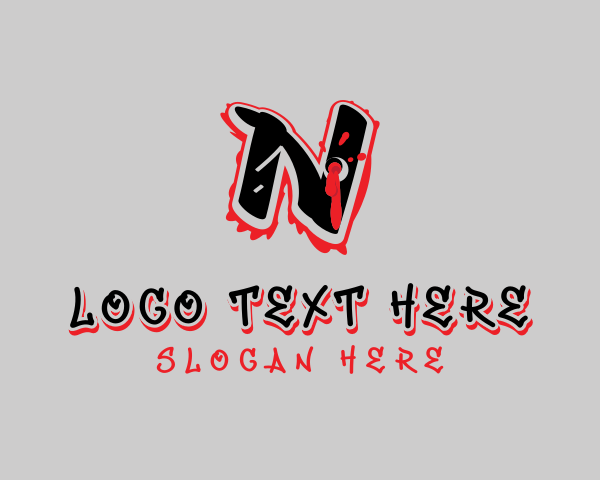 Splatter logo example 3