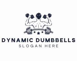 Barbell Muscle Bodybuilder logo