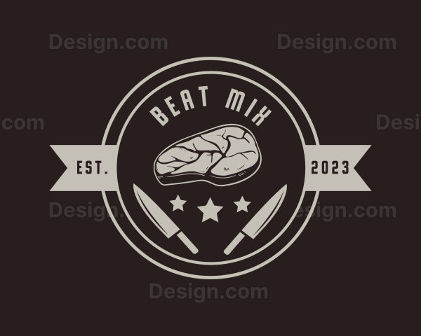 Meat Steak Butcher Logo