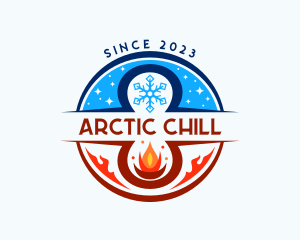 Fire Ice Snowflake logo