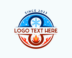 Fire - Fire Ice Snowflake logo design
