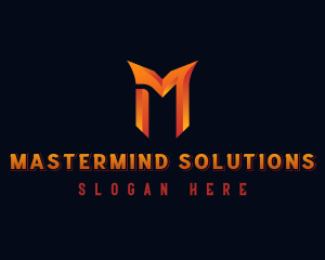 Gaming Business Letter M logo design