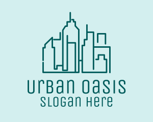 Urban Building Skyline  logo design