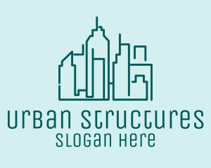 Urban Building Skyline  logo design