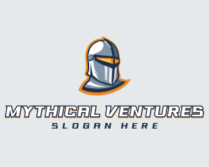 Gamer Knight Helmet logo design