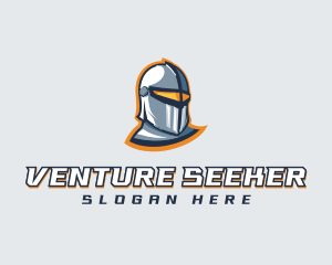 Gamer Knight Helmet logo design