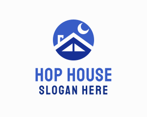 Moon House Roof logo design