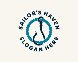 Sailor Fishing Hook logo design